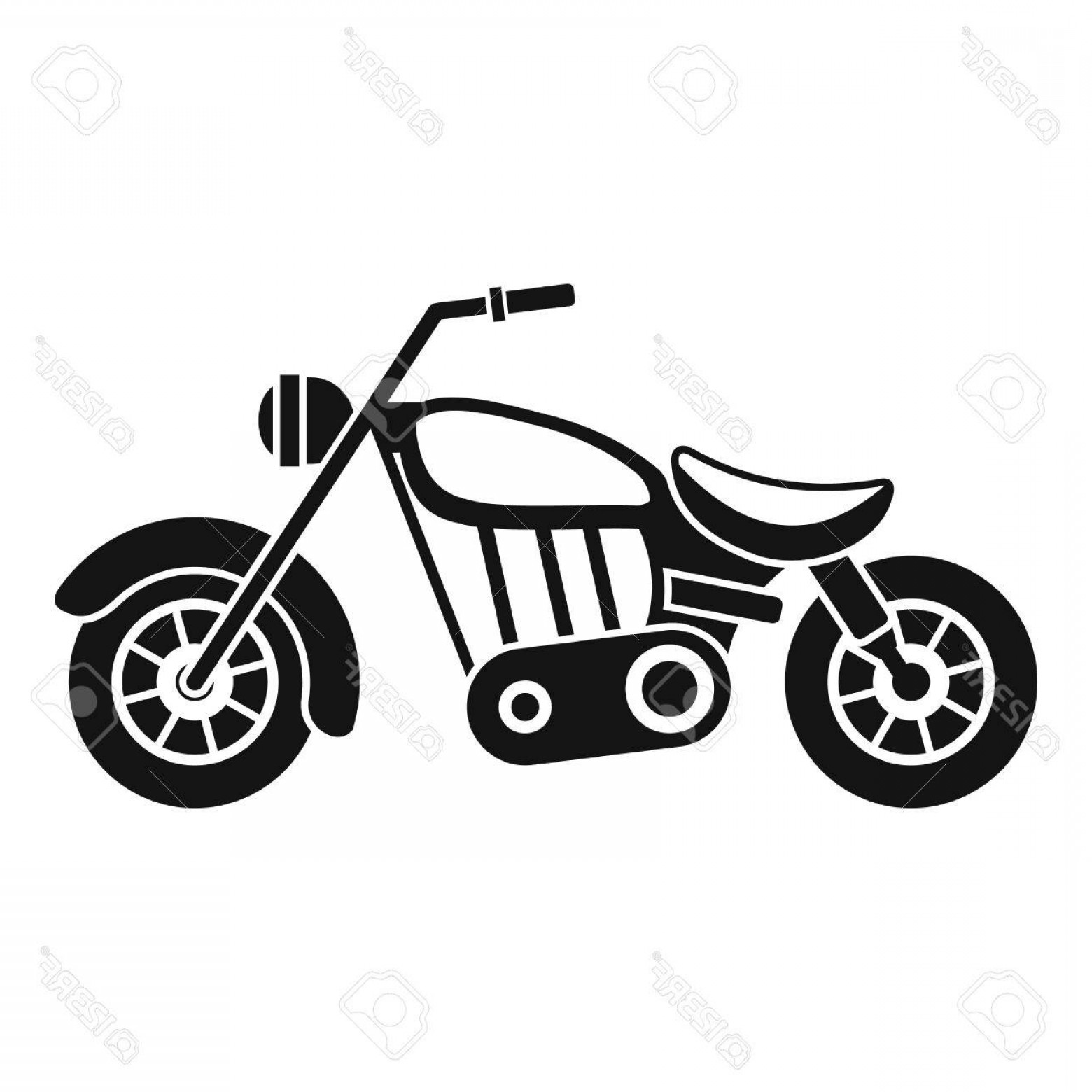 1560x1560 Photostock Vector Motorcycle Icon Simple Illustration