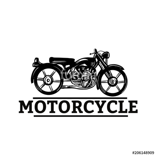 500x500 Classic Motorcycle Vector Illustration Vintage Design Custom