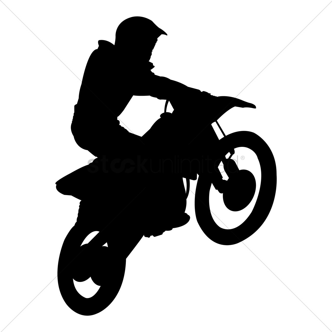 Stuntman On Motorbike Vector Image 1300x1300 Stuntman On Motorbike Vector Image