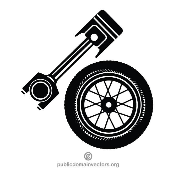 Motorcycle Wheel Vector At Collection Of Motorcycle