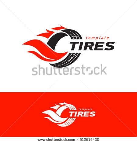 Tires Logo Design Template, Silhouette Wheel Vector Red Color 450x470 Tires Logo Design Template, Silhouette Wheel Vector Red Color