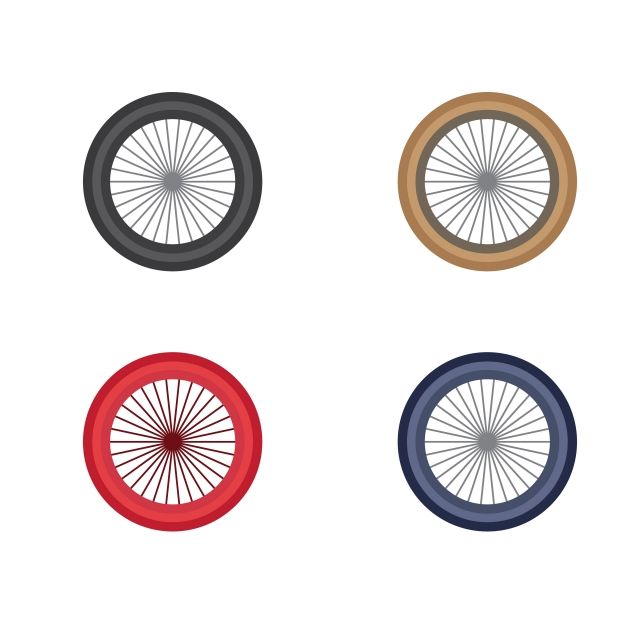 Vector Illustration Of A Motorcycle Wheel With Four Color 640x640 Vector Illustration Of A Motorcycle Wheel With Four Color
