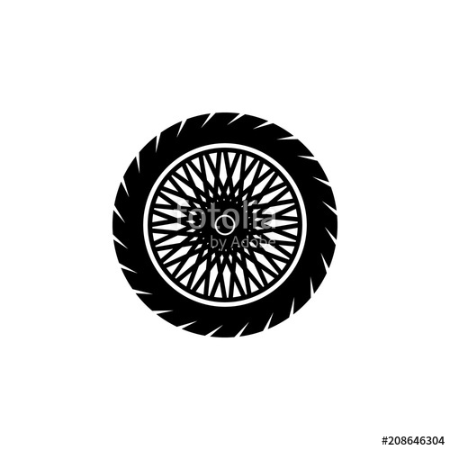 Motorcycle Wheel Isolated Vector Icon Stock Image And Royalty 500x500 Motorcycle Wheel Isolated Vector Icon Stock Image And Royalty