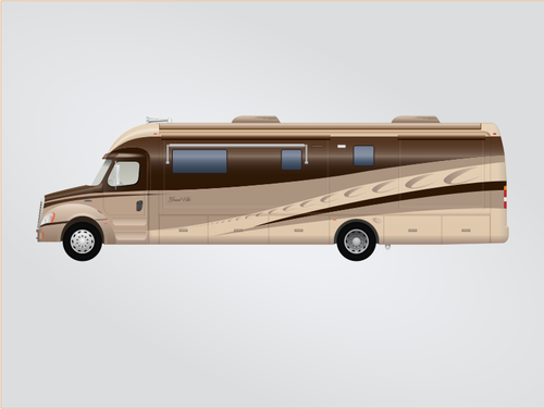 Class C Motorhome Vector Illustration 500x376 Class C Motorhome Vector Illustration