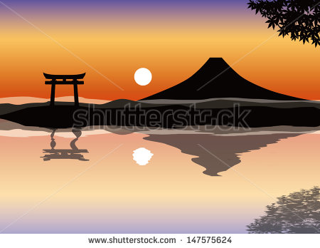 Fuji Mountain Silhouette 450x348 Fuji Mountain Silhouette