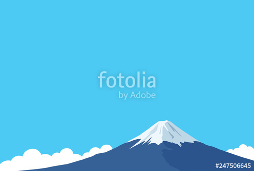 Mount Fuji And Cloud Postcard Template Stock Image And Royalty 500x338 Mount Fuji And Cloud Postcard Template Stock Image And Royalty