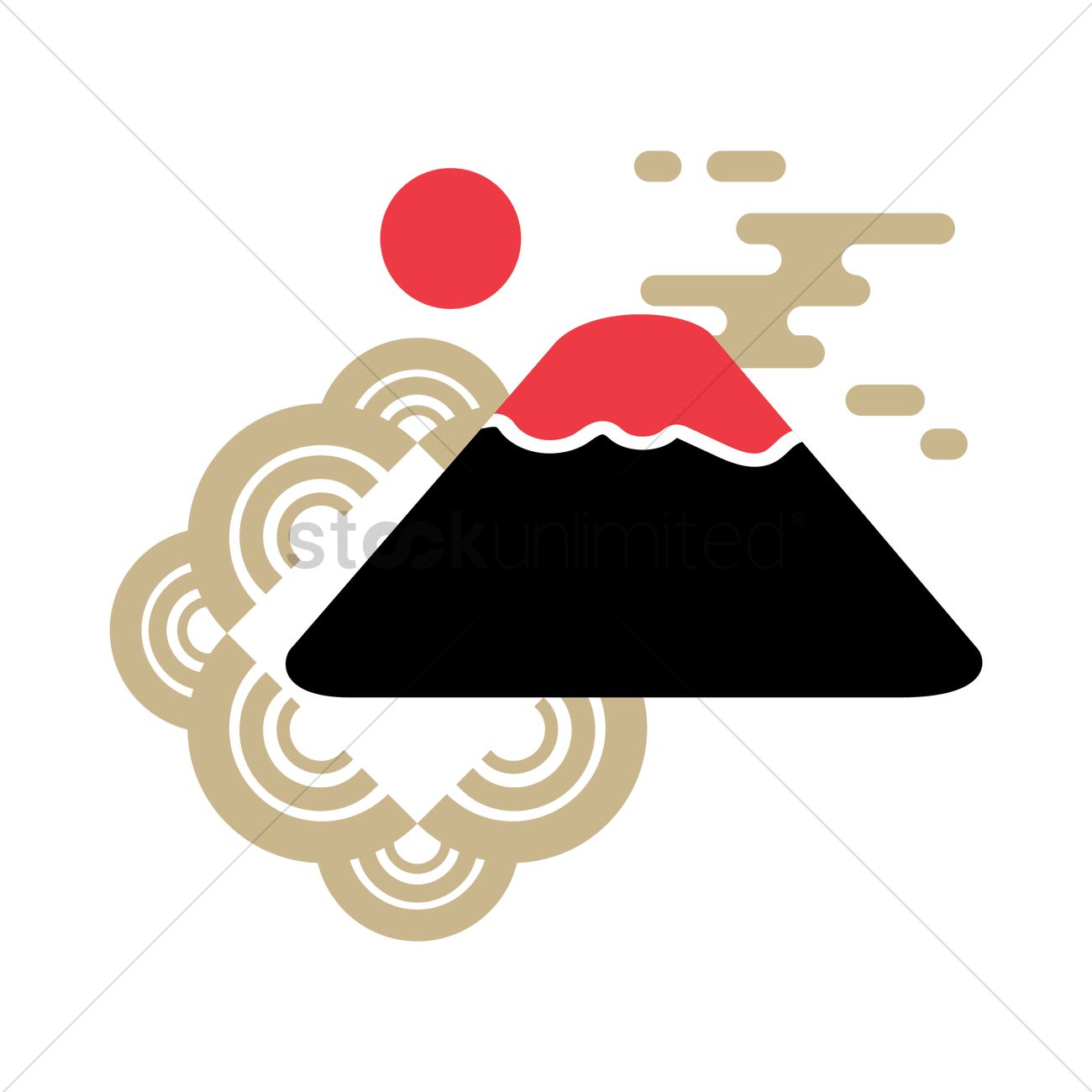 Mount Fuji Vector Image 1300x1300 Mount Fuji Vector Image