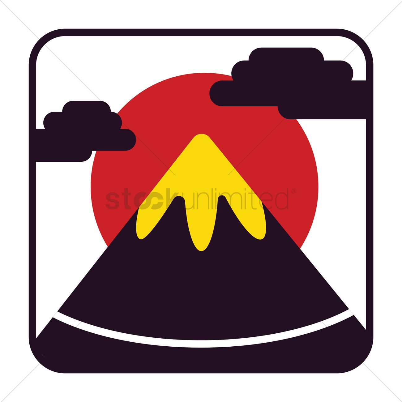 Mount Fuji Vector Image 1300x1300 Mount Fuji Vector Image