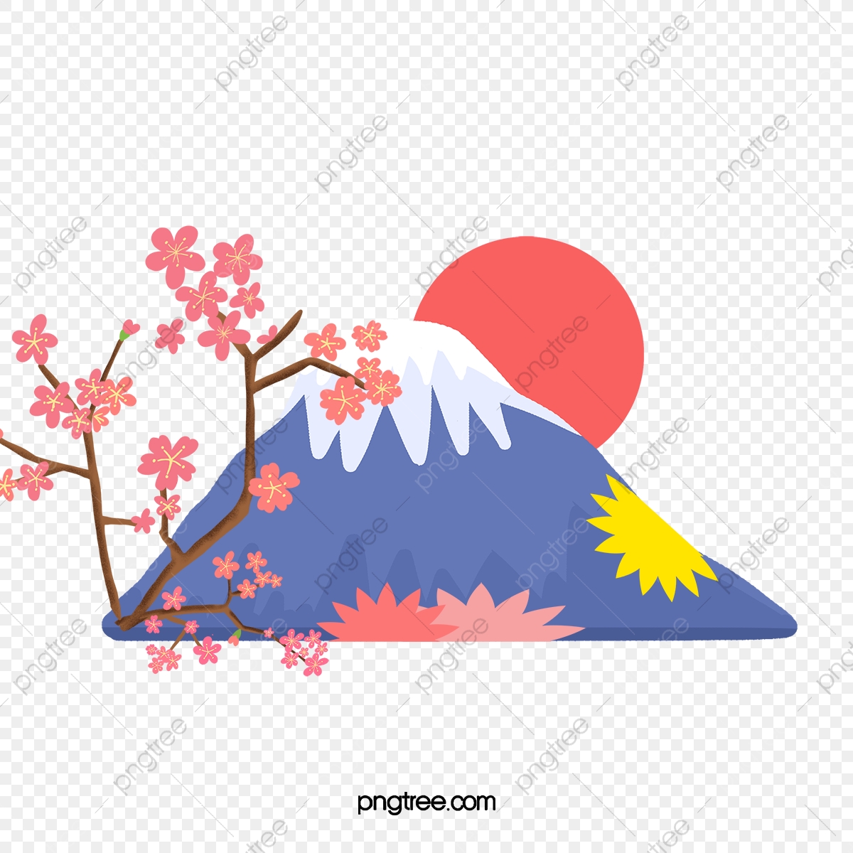 Vector Mount Fuji, Mount Fuji, Japan, Tourism Png And Vector 1200x1200 Vector Mount Fuji, Mount Fuji, Japan, Tourism Png And Vector
