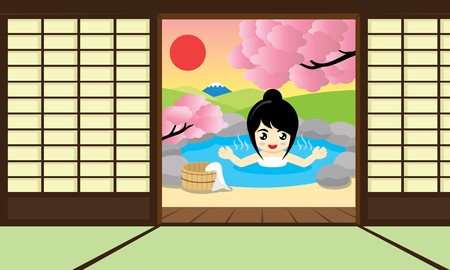 Cheerful Girl Enjoy Japanese Hot Springs And Views Of Mount Fuji 450x270 Cheerful Girl Enjoy Japanese Hot Springs And Views Of Mount Fuji