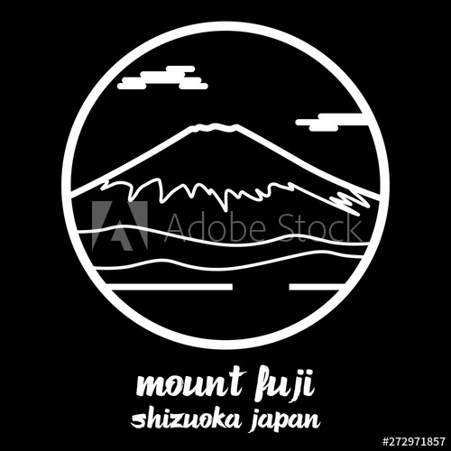 Circle Icon Line Mount Fuji Vector Illustration 500x500 Circle Icon Line Mount Fuji Vector Illustration