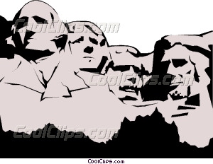 300x232 Mount Rushmore Clip Art Vector