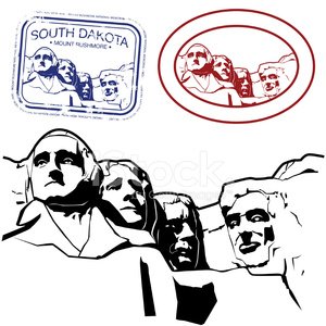 300x300 Mount Rushmore Graphique Stock Vectors