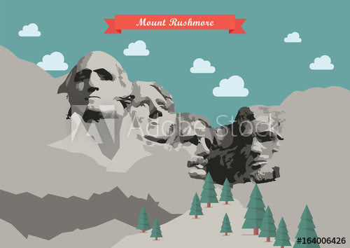 500x354 Mount Rushmore Vector Illustration