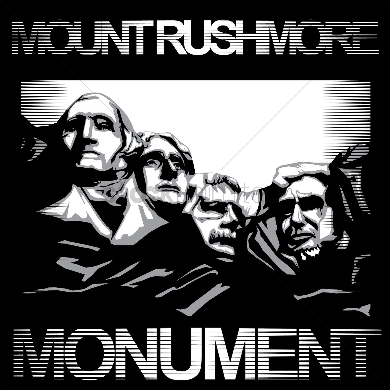 1300x1300 Mount Rushmore National Memorial Vector Image