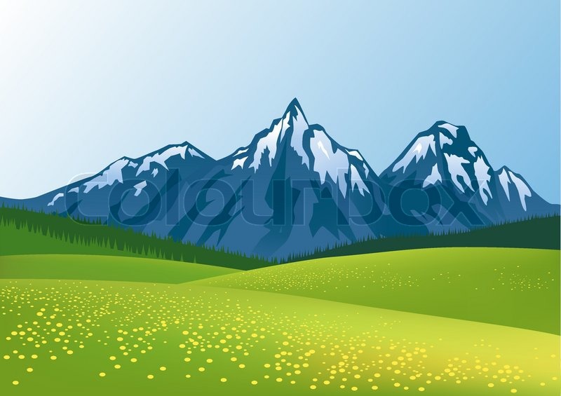 800x565 Mountain Background Stock Vector Colourbox