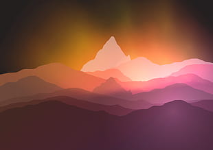 310x219 Mountain Sunrise Landscape Nature Background Vector