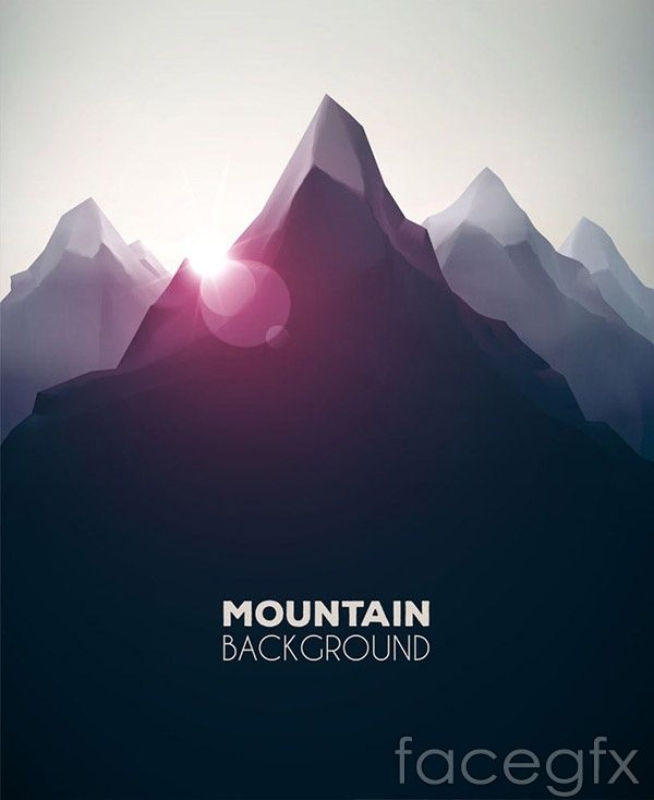 600x734 Mountain Vector Background Mural Project In Art