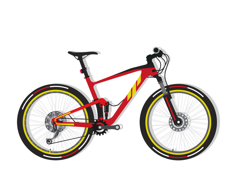800x600 Full Suspension Mountain Bike Vector Design