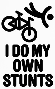 190x310 I Do My Own Stunts Mountain Bike Vector White Iphone X Case