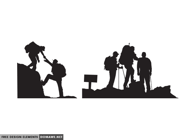 Mountain Climbing Silhouette 640x480 Mountain Climbing Silhouette