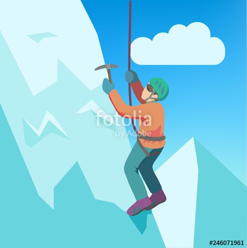 Mountain Climbing Vector Illustration Stock Image And Royalty 498x500 Mountain Climbing Vector Illustration Stock Image And Royalty