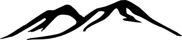 600x134 Mountain Black And White Black And White Mountain Clip Art Free