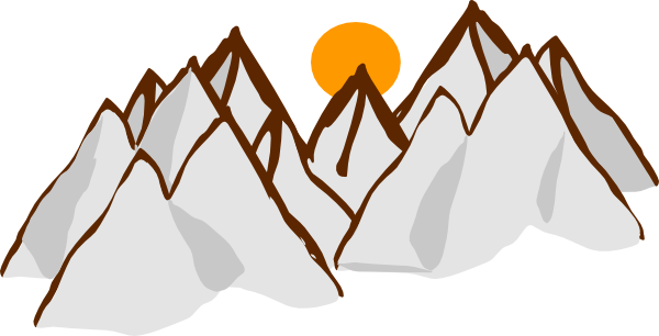 600x306 Mountains Mountain Range Sunset Clip Art