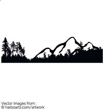 335x355 Download Mountain Trees Silhouette