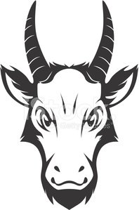 198x299 Scary Mountain Goat Vector Illustration Premium Clipart
