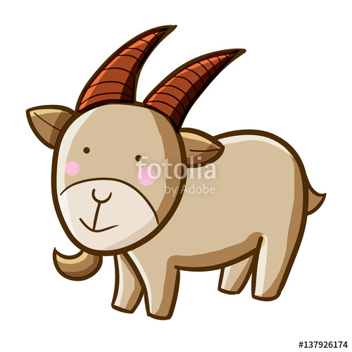 500x500 Funny And Cute Brown Grey Mountain Goat