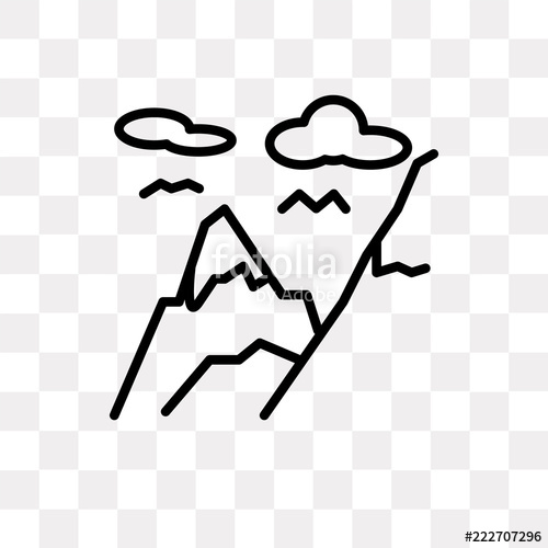 500x500 Mountan On Transparent Background Modern Icons Vector