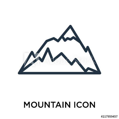 500x500 Mountans Isolated On White Background Modern And Editable