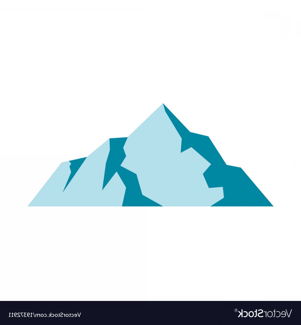 1200x1296 Ice Mountan Flat Style Vector Geekchicpro