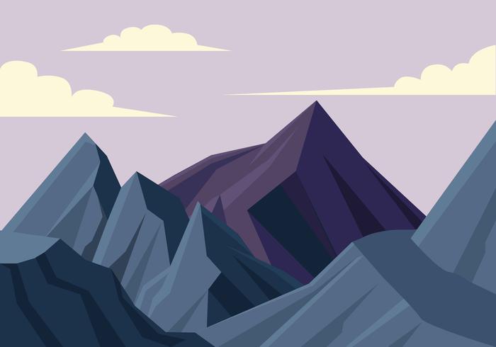 700x490 Mountain Landscape First Person Vector Illustration