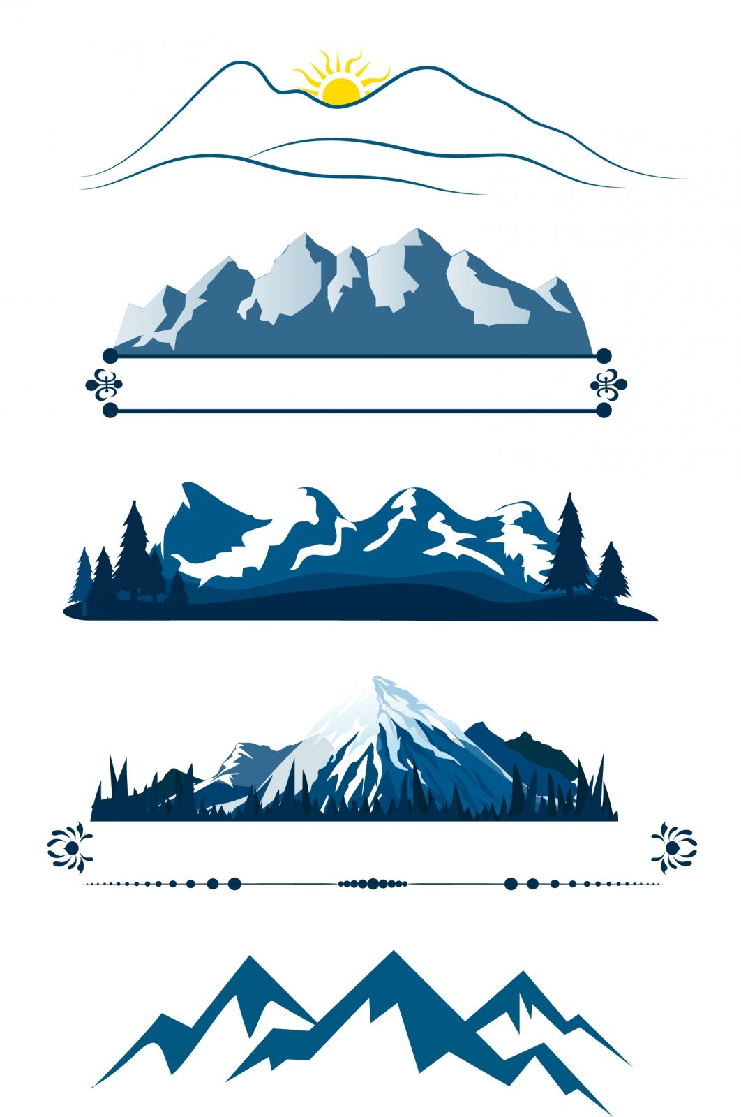 1062x1600 Mountainscape Vector