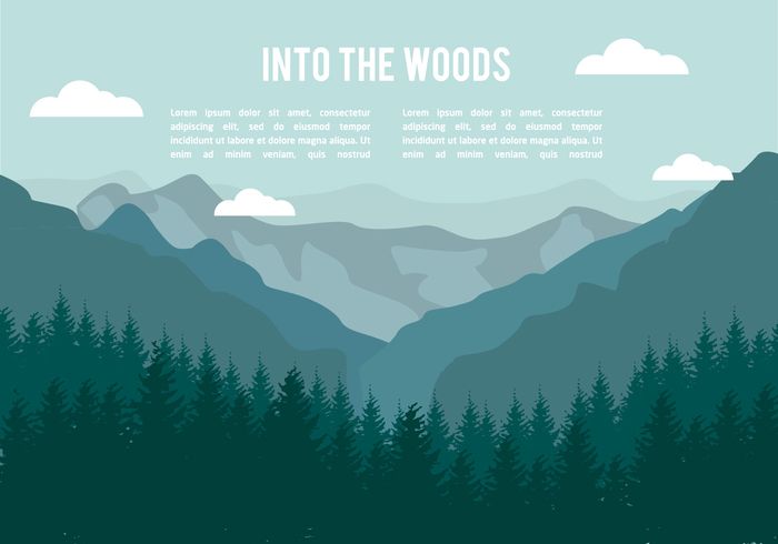 700x490 Free Flat Mountains Landscape Vector Drawingsketchillustration