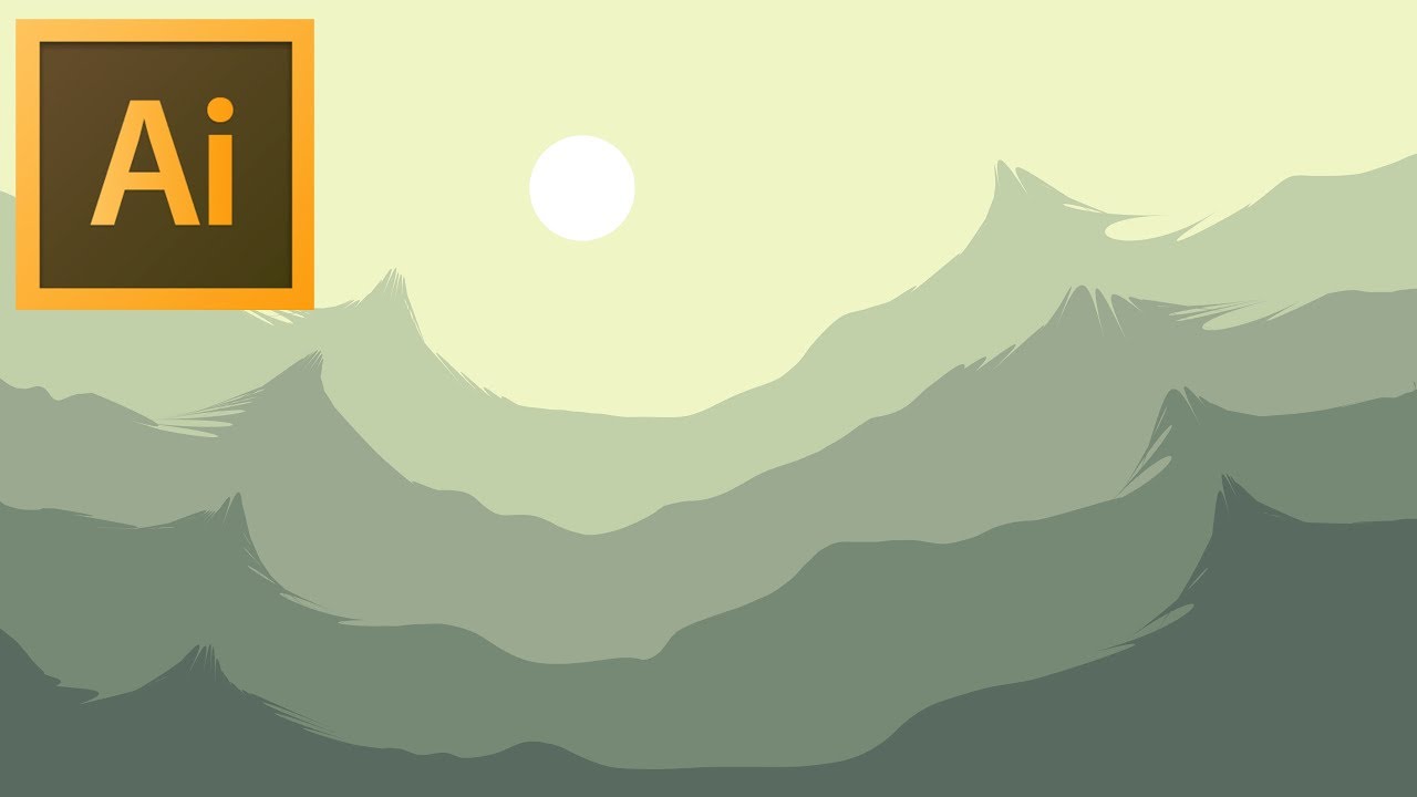 1280x720 How To Draw A Mountain With Adobe Illustrator Cc Mountains