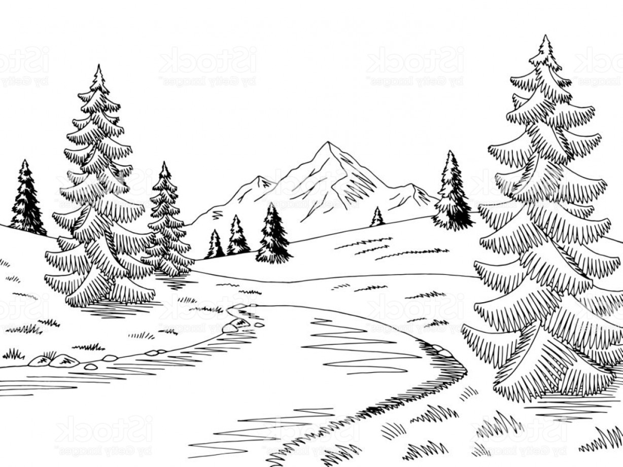 Mountain Lake Vector at Vectorified.com | Collection of Mountain Lake ...