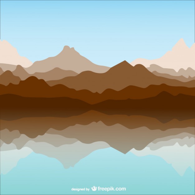 626x626 Mountain And Lake Template Landscape Vector Free Download