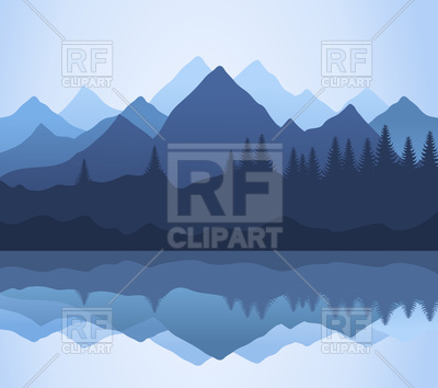 400x354 Mountain Lake Vector Image Of Backgrounds, Textures, Abstract