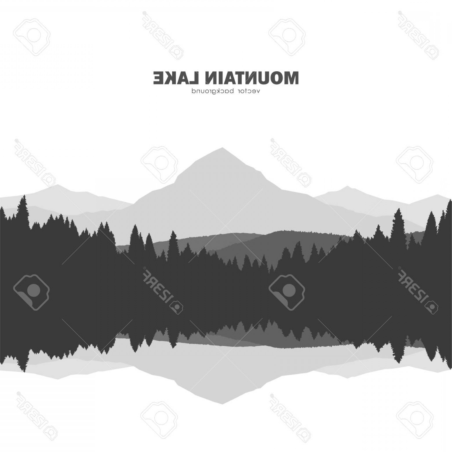 Mountain Lake Vector at Vectorified.com | Collection of Mountain Lake ...