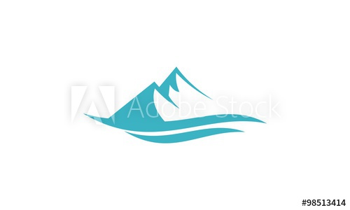500x300 Abstract Mountain Lake Logo