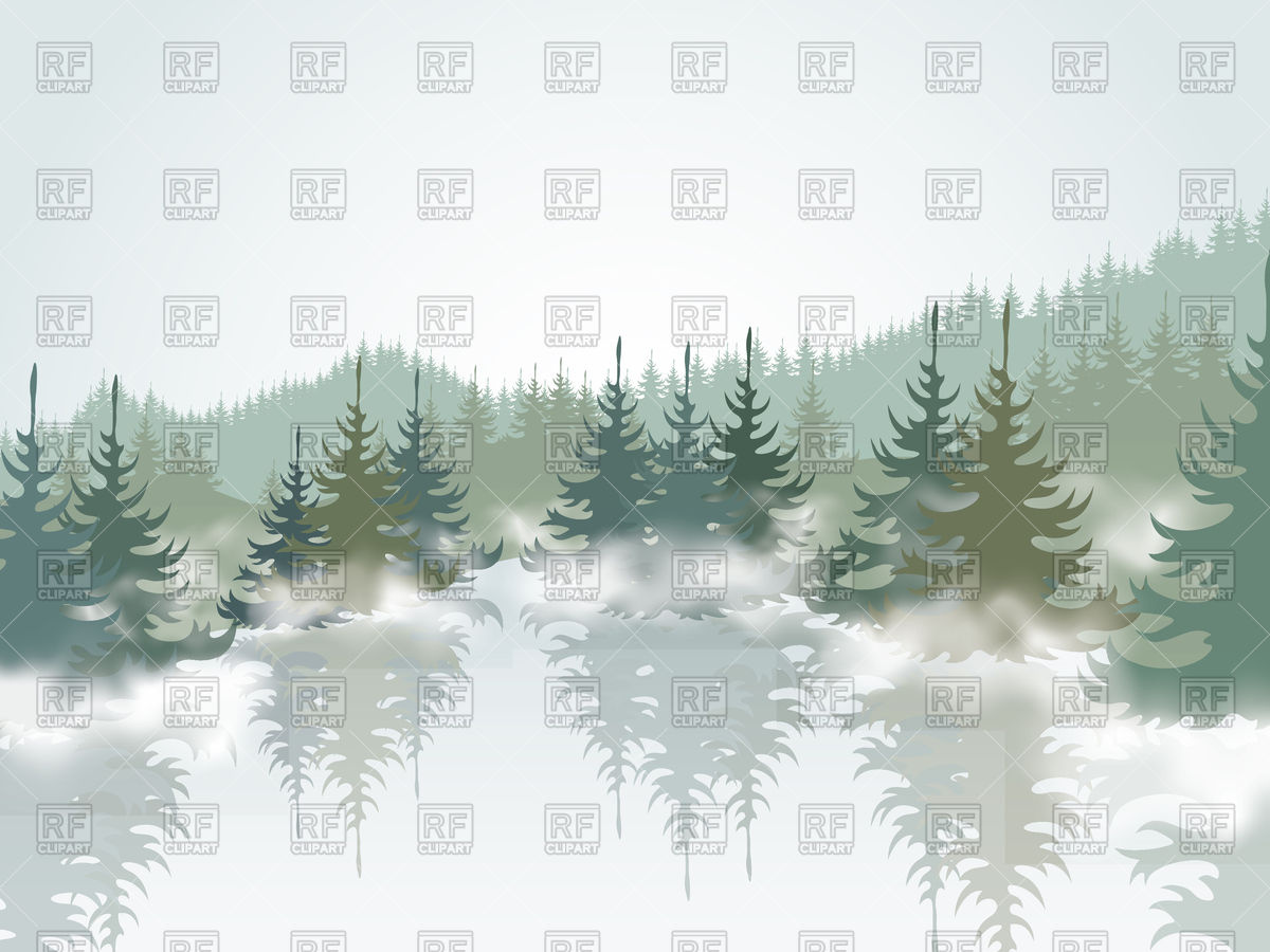 1200x900 Forest And Mountain Lake Vector Image Of Nature, Landscape