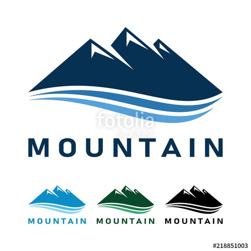 500x500 Mountain Lake Design Logo Vector, Mountain Logo, River Logo Design