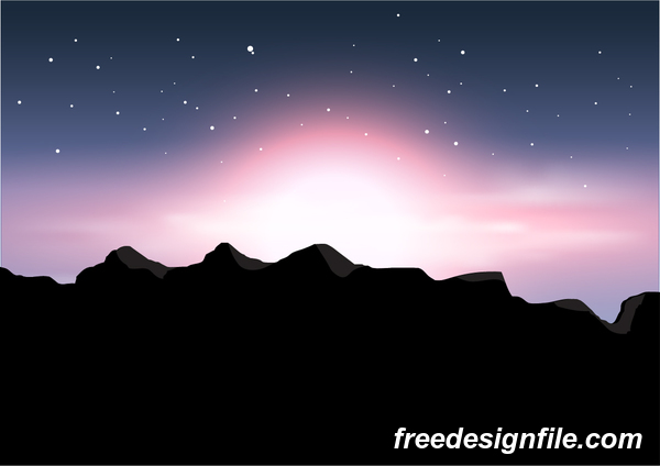 Mountain Landscape Vector at Vectorified.com | Collection of Mountain
