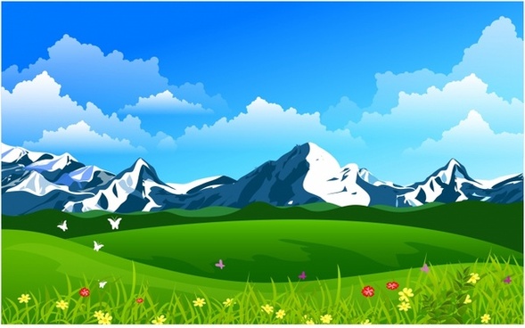 Mountain Landscape Vector at Collection