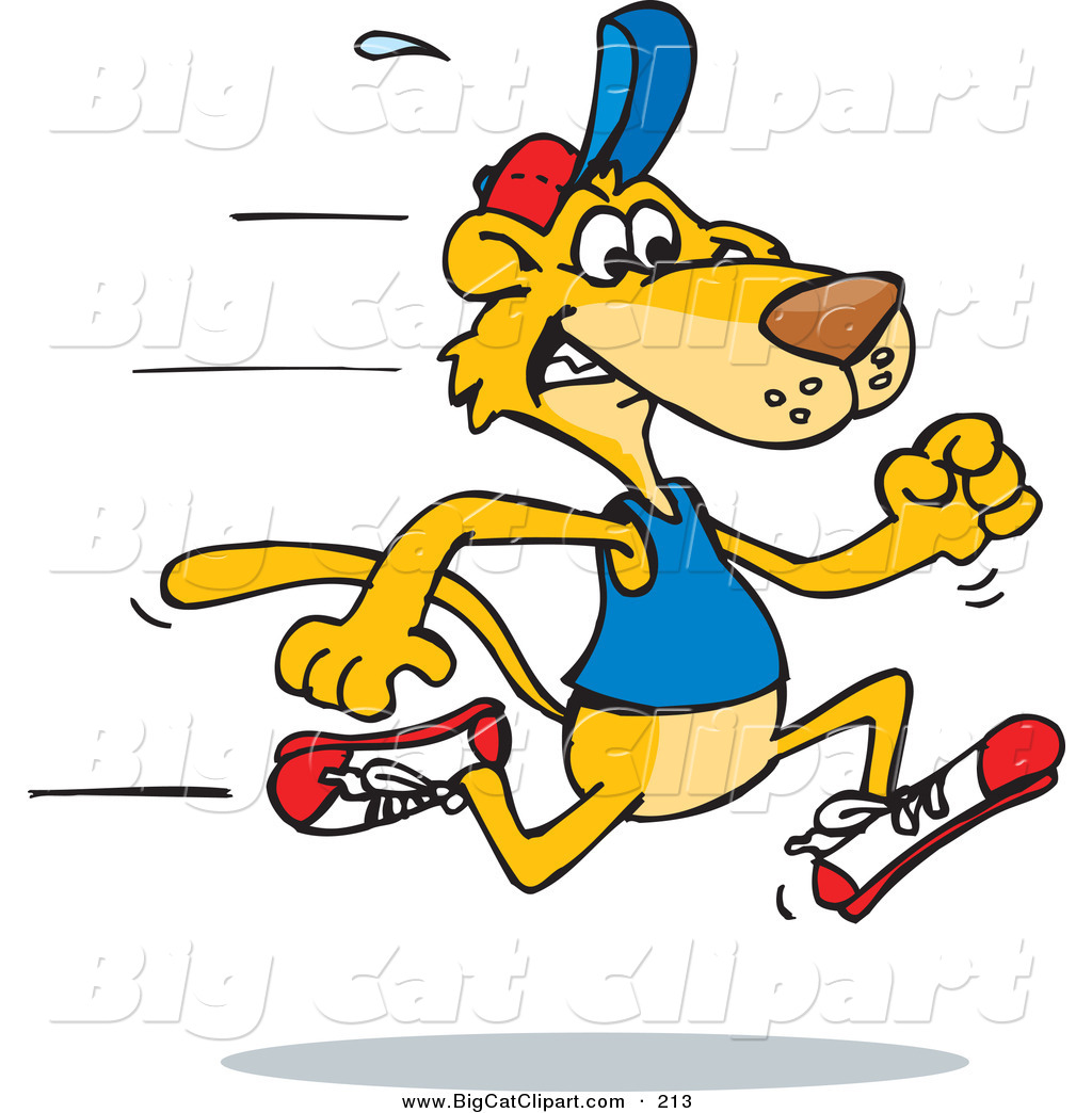 1024x1044 Big Cat Vector Clipart Of A Fast Mountain Lion Running