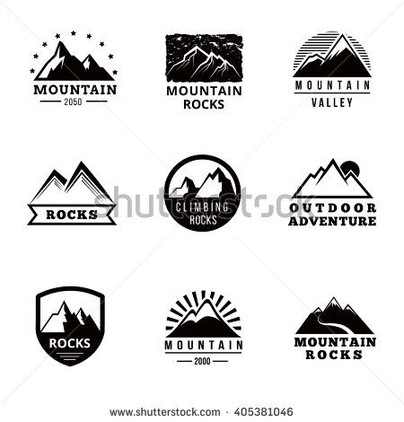 450x470 Mountains Vector Logo, Badges And Emblems Vector Set Adventure