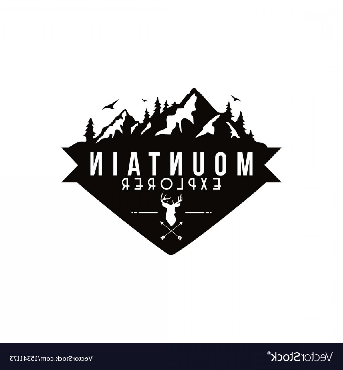 1200x1296 Forest Mountain Adventure Deer Hunter Logo Vector Geekchicpro